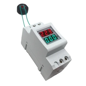 Riel Din Digital En Escala De 0-100.0 Un Amperímetro Voltímetro LED Voltaje de Probador de Corriente Voltios Amperios Rango del Medidor de CA 80-300 200-450V
