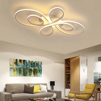 Montaje en superficie Moderno Techo de luz Led para la sala de estar dormitorio, sala de Estudio, Café o blanco Terminado led Lámpara de Techo de 110-240V
