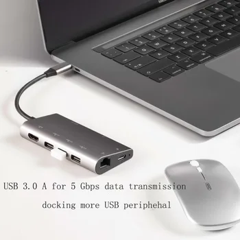 USB Hub HDMI Adaptador para MacBook Pro/Air 2018 HP Dell Inspiron XPS Latitud Lenovo Thinkpad Yoga Acer Asus Dock
