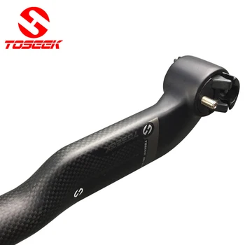 TOSEEK completo de fibra de Carbono de la carretera de la tija de sillín MTB bicicleta tubo de asiento 27.2/30.8/31.6* 400mm offest 25 grados 3K mate/brillo