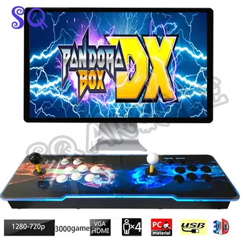 Original Caja de Pandora DX 3000 en 1 de Arcade de la Consola Puede Agregar FBA MAME PS1 SFC SNES FC MD Juego de WIFI de la ayuda de descargas de Juegos