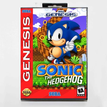 Sonic The Hedgehog 16 Bits MD Tarjeta de Juego Incluyen Caja al por menor Para Sega Genesis y Mega Drive