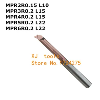 MPR2R0.15 L10/MPR3R0.2 L15/MPR4R0.2 L15/MPR5R0.2 L22/MPR6R0.2 L22, ranurar herramientas de metal duro de agujeros pequeños