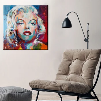 Francoise Nielly Arte pintado a mano la Cara de la Gente Pintura al Óleo sobre Lienzo de Pared de la Decoración Abstracta Cuchillo Marilyn Monroe Cara