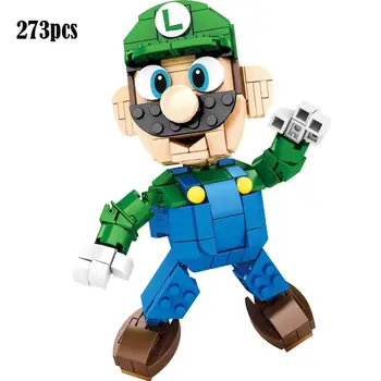 NEW Mario Bros Nuevos Bloques de Construcción de Micro Y Super Luigi María Bloques de Mario Starter Set de Anime Figuras del Diseñador Para los Juguetes de los Niños