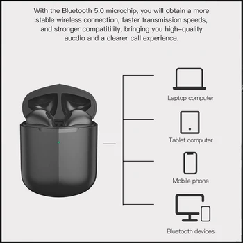 Auriculares Bluetooth Inalámbricos TWS de Caja de Carga de Auriculares 9D Estéreo de los Deportes de la prenda Impermeable Auriculares Auriculares Con Micrófono LED Displ