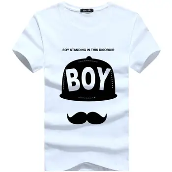 2019New Marca Simple diseño creativo de Impresión de algodón Camisetas de los Hombres de la Nueva Llegada Estilo de Verano de Manga Corta de los Hombres t-shirt