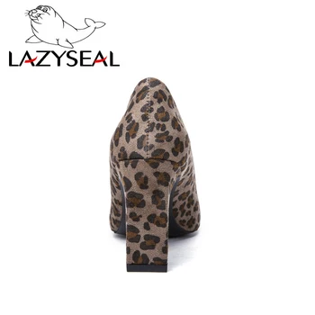 LazySeal Leopard Zapatos de las Mujeres de las Bombas de Gamuza Sintética Básica Sandalias 2019 Deslizarse Sobre Tacones de 2CM de Sandalias de Mujer Sexy de la Bomba
