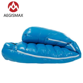 AEGISMAX D bolsa de Dormir 90% Pato Blanco Abajo de la Momia de Camping Bolsa de Dormir de Invierno Frío Ultraligero Deflector de Diseño de Empalme de Camping