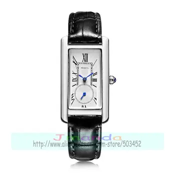 50pcs/lot RE109 dial cuadrado de la señora reloj de cuero para las mujeres de alta calidad de la elegancia de lujo casual no rhinestone reloj de mujer mayorista