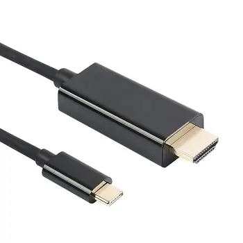 USB Tipo C(Thunderbolt 3) a HDMI 4K UHD DE 1,8 M de Cable, USB 3.1 (USB-C) a HDMI macho a Macho Chapado en Oro de la Médula