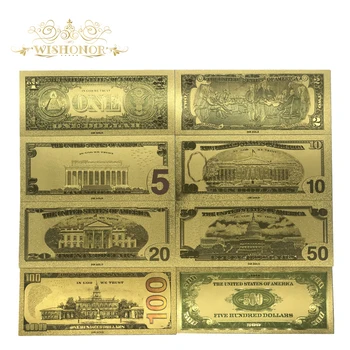 14 unidades/Lote Un Conjunto De EE.UU. de Oro de los Billetes De 1-1 mil Millones de Dólares de los Billetes En Oro 24k Chapado Mundo de Dinero Para la Colección