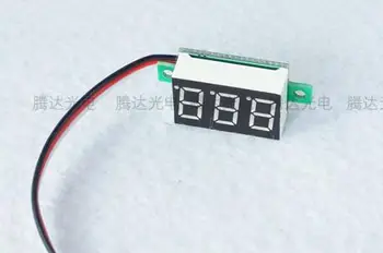 10PCS LCD Digital Voltímetro LED Rojo Medidor de Voltaje DC0~40V 0.36 pulgadas tres Cables Mini voltímetro 33*15*10 mm