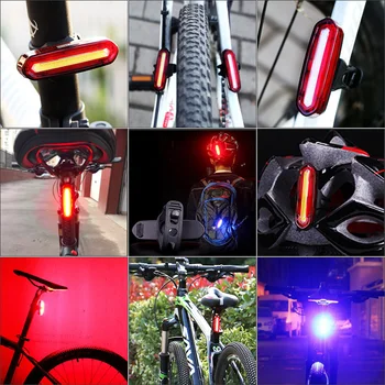 Bicicleta Luz Trasera Impermeable USB Recargable Bicicleta Luces de Cola de MTB de la Bicicleta de Carretera, Bicicleta de Luz de la Cola de la lámpara de Accesorios de Bicicletas