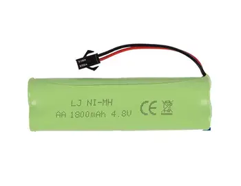 4.8 v 1800mah H-estilo de la Alta capacidad de AA NI-MH rechargeble de Baterías para juguetes eléctricos RC juguetes de tamaño 100*28*14mm
