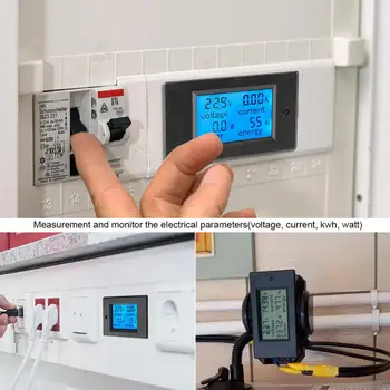 AC 100 Medidor de Potencia Monitor LED Digital Probador Precisa kWh Vatios de Energía Voltaje en el Medidor de Energía de Corriente Voltímetro Amperímetro Caliente