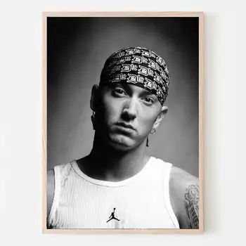 Eminem Cartel de Lona Rapero Estrella Collage de Carteles y Grabados de Arte de las Imágenes de la Pared de la Sala de Decoración para el Hogar