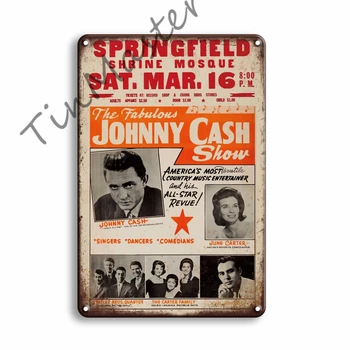 Johnny CASH cartel de metal de estaño señal vintage Rock N Roll de la placa de metal signo pub bar el hombre de la cueva de los signos Sala de estar decoración casera de la pared
