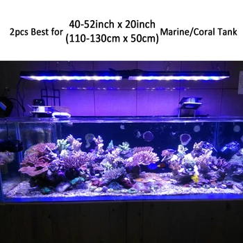 Los arrecifes de led acuario luz para la luz de acuario de 120 cm de marina de la luz del led acuario lámpara de acuario luces led de coral