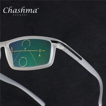 CHASHMA Marca Multifocal Progresiva de la Lente de Gafas de Lectura de los Hombres Presbicia, Hipermetropía Bifocales Gafas de Deporte TR90 Oculos De Grau