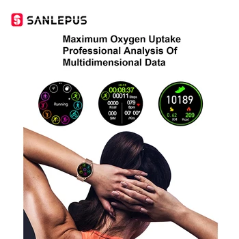 2020 SANLEPUS Reloj Inteligente Deporte Monitor de Ritmo Cardíaco Impermeable de la Aptitud de la Pulsera de las Mujeres de los Hombres Smartwatch Para Android iOS de Apple, Xiaomi