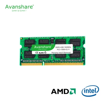 Avanshare de Memoria DDR3 8gb de 1,5 V para el Ordenador Portátil 1600 mhz 1333 Sodimm Cuaderno de Ram DDR3L 1.35 V
