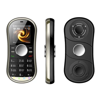 1.2 pulgadas de Doble Tarjeta SIM mini Teléfonos Móviles GSM Bluetooth de la Radio de FM de la Mano Spinner pequeño teléfono Celular Teclado ruso turístico celular