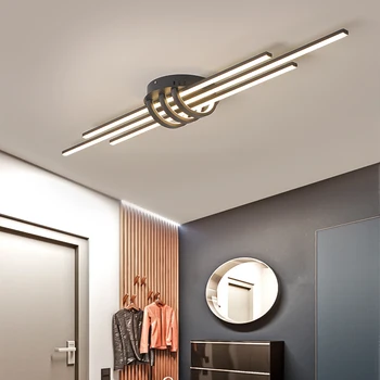 2019 nuevo y Moderno Led lámpara de Araña para el dormitorio pasillo vestíbulo sala de estar Negro Mate/Blanco 90-260V Led Techo lámpara de Araña Accesorios