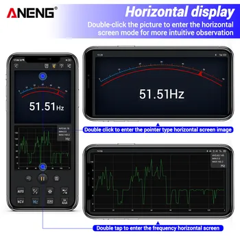 ANENG ST207 Digital Bluetooth Multímetro Pinza amperimétrica de 6000 cuentas True RMS DC/AC Probador de Voltaje de Corriente ALTERNA Hz Capacitancia de Ohm