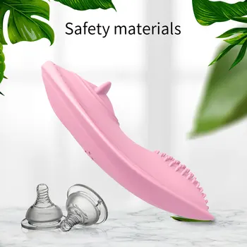 Invisible Wearable Vibrador Control Remoto Inalámbrico Estimulador de Clítoris Panty Vibrador Portátil Huevo Vibrador Juguetes Sexuales para Mujeres