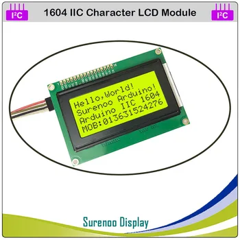 Serie IIC / I2C / TWI 1604 164 16*4 Carácter Módulo del LCD de la Pantalla Amarilla, Verde y Azul con luz de fondo para Arduino