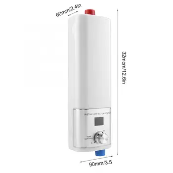 5500W 220V, Calentador de Agua Eléctrico con Pantalla Digital Instantánea Calentador de agua sin Tanque de Agua de la Ducha Rápida Calefacción Cocina cuarto de Baño