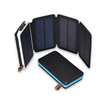 KERNUAP Plegable panel Solar 10W 12W sunpower batería 30000mah solar celles universal de los Teléfonos del banco de la alimentación Externa Cargador al aire Libre