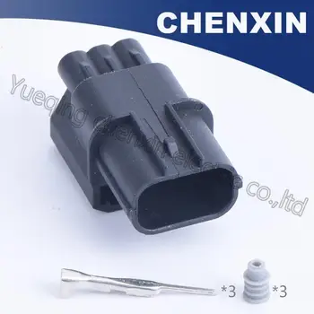 Negro 3pins coche impermeable sellado automático conector 6188-4739 (1.0) masculino HX 040 mazo de cables kit de reparación de conector de