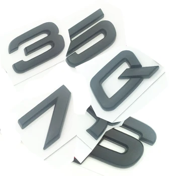 OEM ABS de la Placa de identificación para Audi R S P 3 5 7 SQ SQ3 SQ5 SQ7 RSQ3 RSQ5 RSQ7 Pegatina Negro Mate Emblema 3D Tronco Insignia del Logotipo Compacto