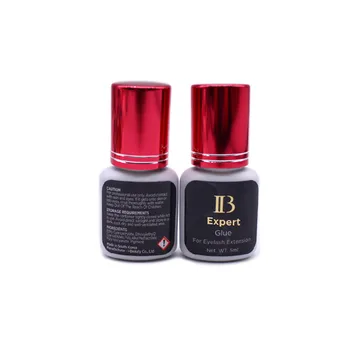 5 Botellas de Corea del IB Ibeauty Experto Pegamento Para Pestañas Extensión Original 5ml Pegamento Negro Rojo Vino Cap False Lash salón de Belleza Herramientas