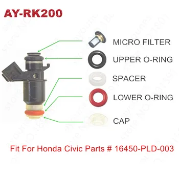 40sets/200pcs Inyector de Combustible Reconstruir Kit de Reparación para las partes 16450-PLD-003 842-12282 para Honda Civic 1.7 L LX EX CX H 2001-2005