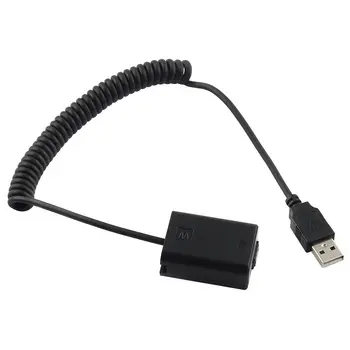 NP-FW50 Ficticio de la Batería USB de la Primavera Cable Adaptador Para Cámara Sony Alpha