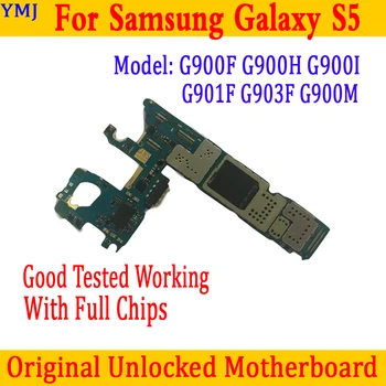 Con Sistema Android Para Samsung Galaxy S5 G900F G900I G901F G900H G903F G900M de la Placa base Buena Prueba Original Desbloqueado Placa