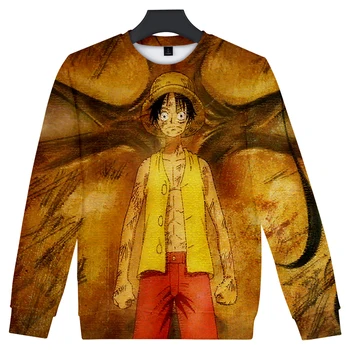 El Hip Hop de los Hombres la Ropa Camisetas One Piece Luffy Impresión 3D de la Sudadera de Harajuku de la Moda Streetwear Lindo Anime 3D Sudaderas con capucha de la Sudadera