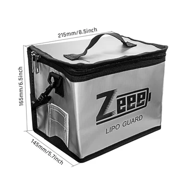 Zeee Batería de Lipo Safe Bolsa de 215*145*165mm Incombustible Antideflagrantes Bolsa de RC Lipo Protector de Batería, Caja de Almacenamiento Portátil Bolso de mano