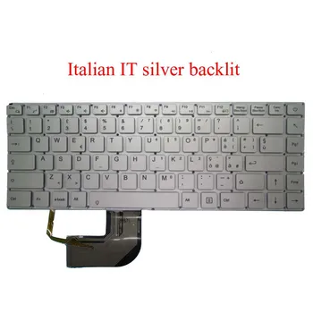 Ordenador portátil de Reemplazo de Teclado Para la Chuwi Para LapBook Pro 14 italiano ES de plata con retroiluminación sin marco nuevo