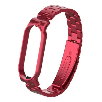 Diseño de lujo reloj de deporte de la correa Para la Xiaomi Mi Band 5 de la Correa del Metal de Pulseras Brazalete de Acero Inoxidable Para Mi banda de 5 de 13 colores
