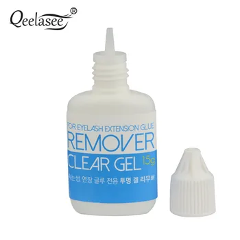 5 Botellas de 15ml Claro Removedor Gel para Pestañas Extensión de Pegamento de Corea Eliminación de Extensiones de Pestañas postizas