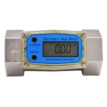 Electrónica Digital medidor de flujo de Agua Líquida de la Turbina Medidor de Flujo de Combustible de Aceite medidor de flujo de 1.5 Pulgadas de 10 100gpm 38-380L/Min