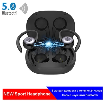 Inalámbrico Bluetooth Auricular Sport 5.0 Impermeable Auricular Estéreo De Auriculares Con Cancelación De Ruido Con Micrófono Para Móviles