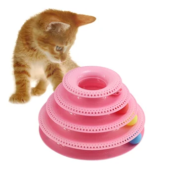 Gracioso Gato Mascota de Juguete Juguetes del Gato de Inteligencia de Triple Play Disco Gato Pelotas de Juguete Gato Loco de Bola de Disco Juguete Interactivo para el CI de Entrenamiento