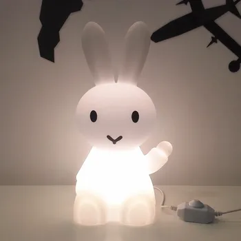 36cm de dibujos animados Conejo Liebre Conejo de la Lámpara Led de Luz de Noche Para los Niños Regalo de la Sala de Cabecera, de Mesa Decoración Regulable Bebé de la Luz