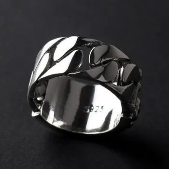 2020 nuevo real pura S925 plata esterlina anillo macho y la hembra de la pareja de los modelos de moda de la personalidad del cráneo de los hombres del anillo