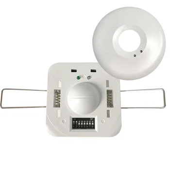 360 grados de Radar de Microondas Sensor Empotrado Movimiento DetectorLight Interruptor de 220-240V Empotrables en el Techo del Cuerpo el Detector de Movimiento para el hogar